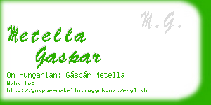 metella gaspar business card